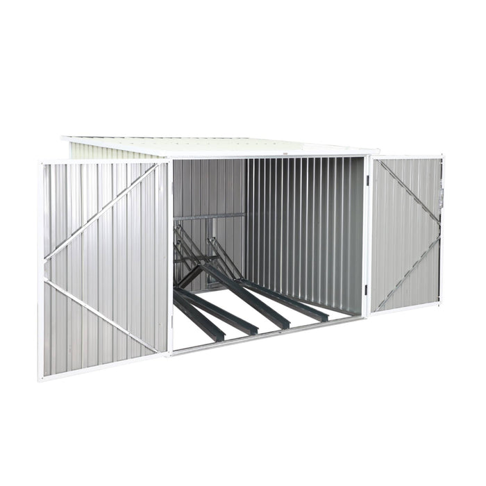 Capanno per biciclette in acciaio zincato con kit di ancoraggio - 4