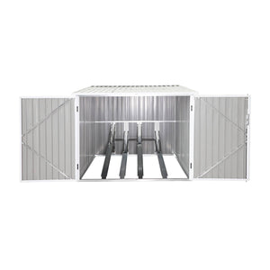 Capanno per biciclette in acciaio zincato con kit di ancoraggio - 4