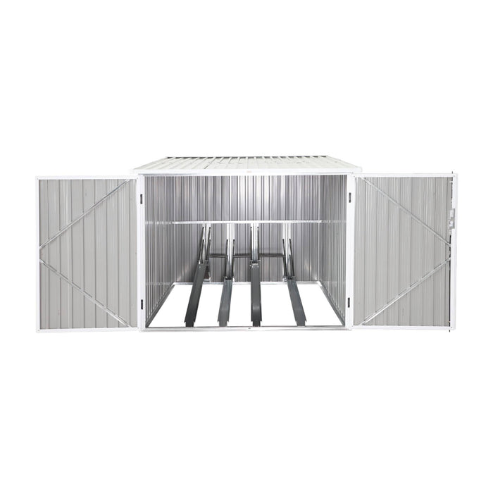 Capanno per biciclette in acciaio zincato con kit di ancoraggio - 4