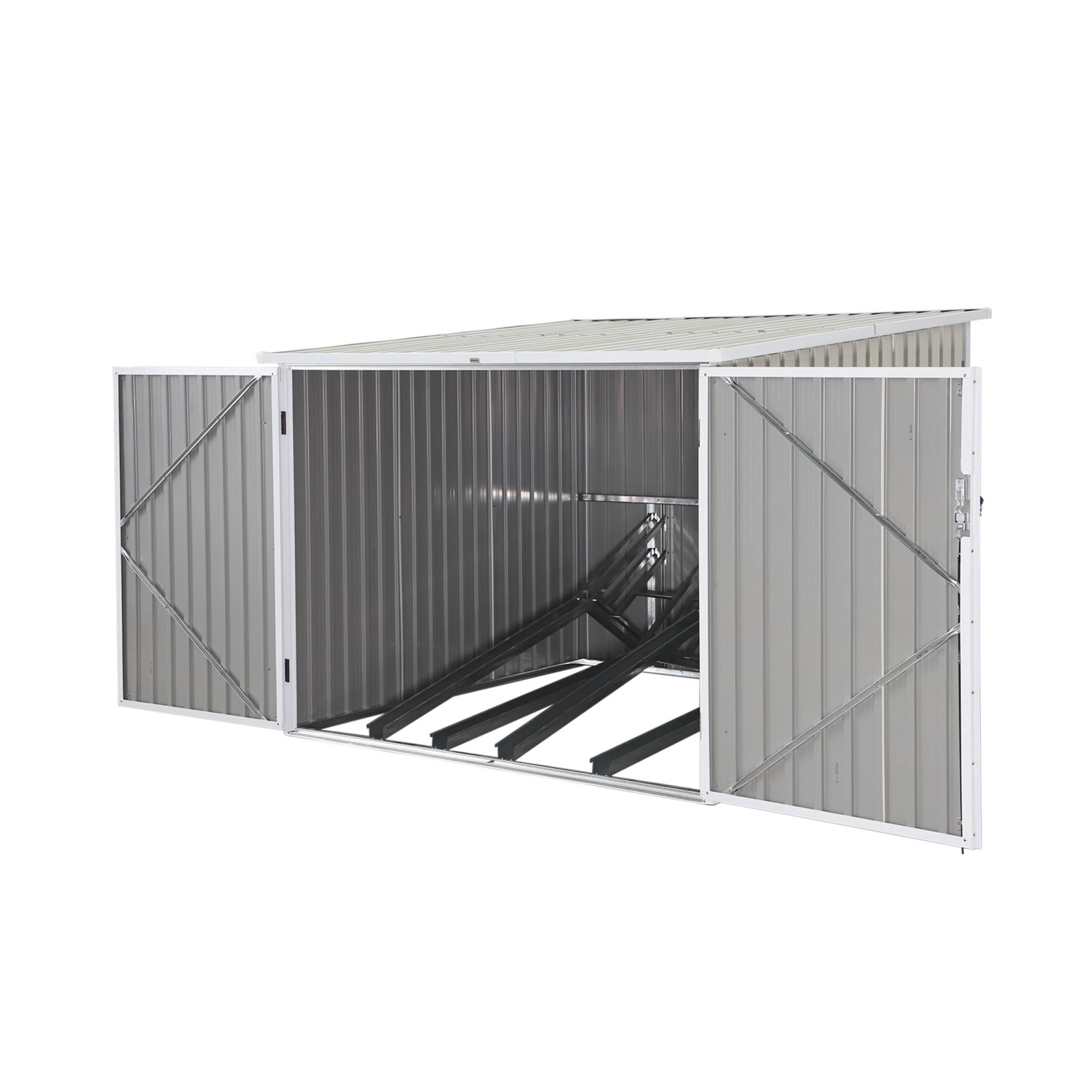 Capanno per biciclette in acciaio zincato con kit di ancoraggio - 4