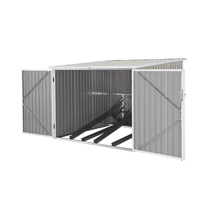 Capanno per biciclette in acciaio zincato con kit di ancoraggio - 4