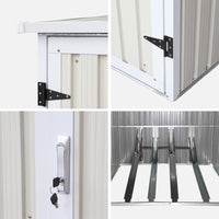 Capanno per biciclette in acciaio zincato con kit di ancoraggio - 4