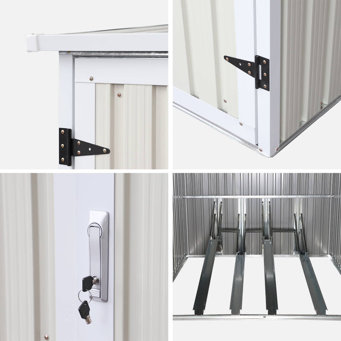 Capanno per biciclette in acciaio zincato con kit di ancoraggio - 4