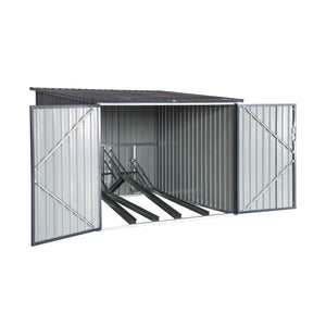 Capanno per biciclette in acciaio zincato con kit di ancoraggio - 4