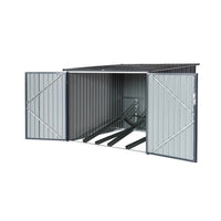 Capanno per biciclette in acciaio zincato con kit di ancoraggio - 4