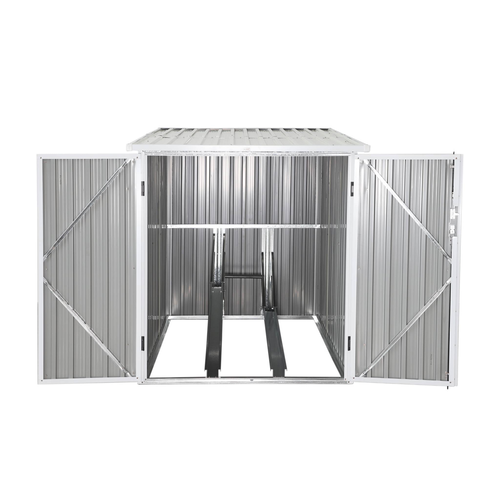 Riparo biciclette in acciaio zincato con kit di ancoraggio - 2