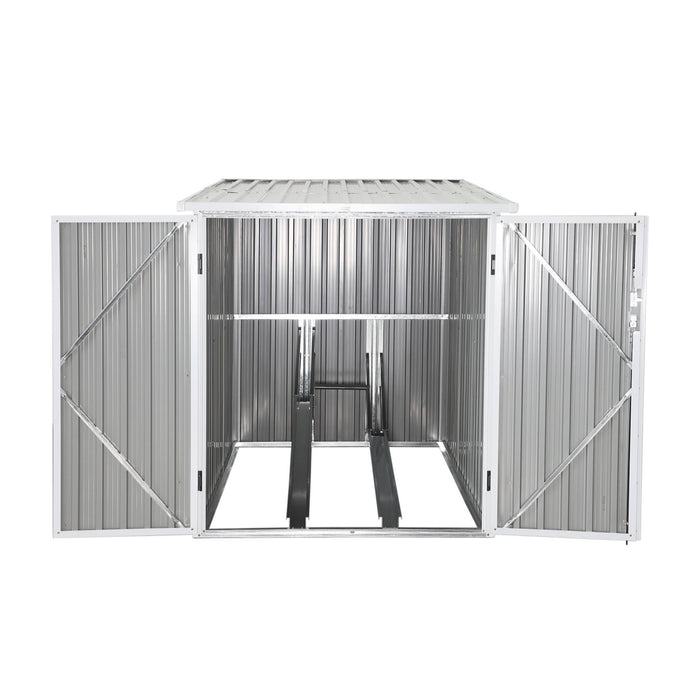 Riparo biciclette in acciaio zincato con kit di ancoraggio - 2