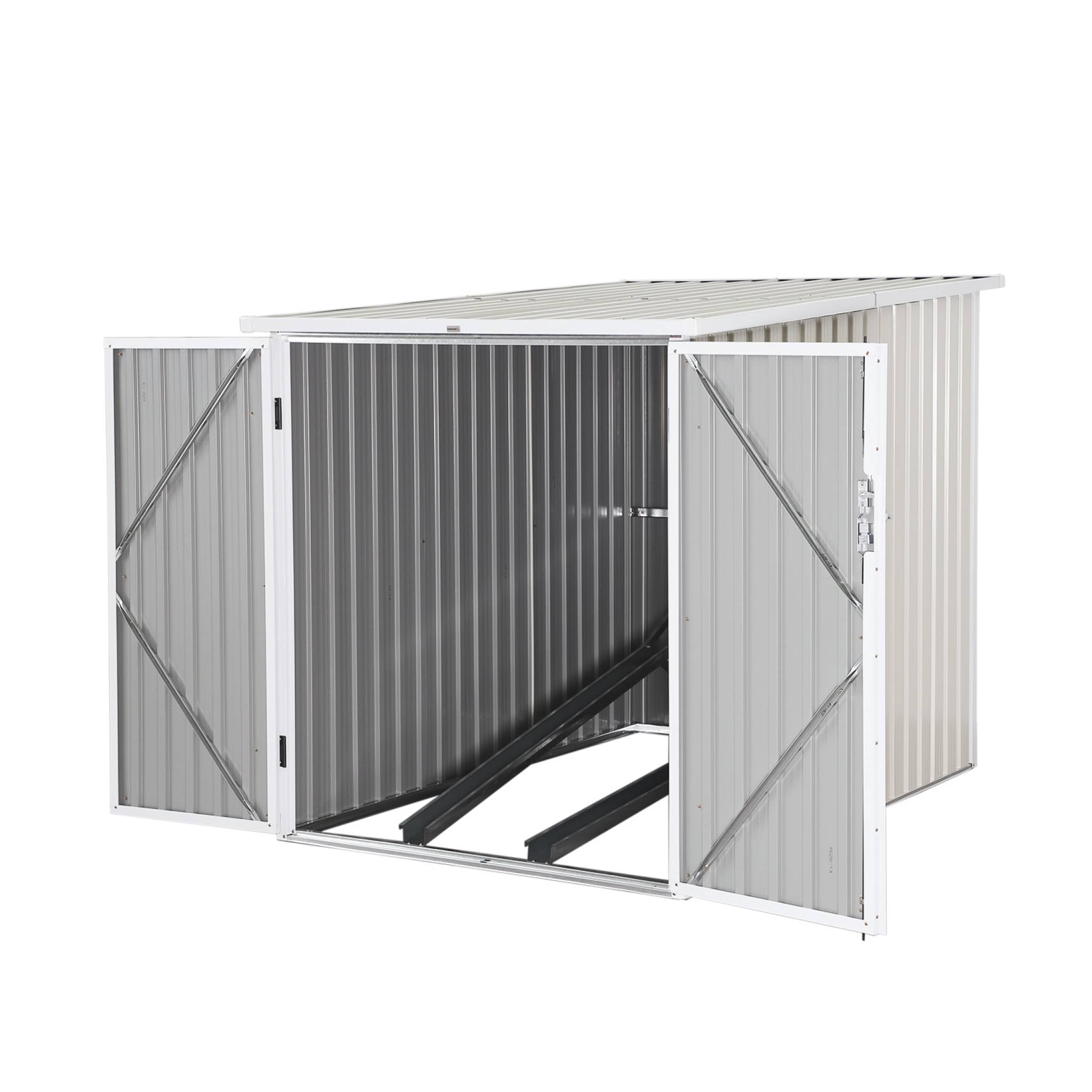 Riparo biciclette in acciaio zincato con kit di ancoraggio - 2