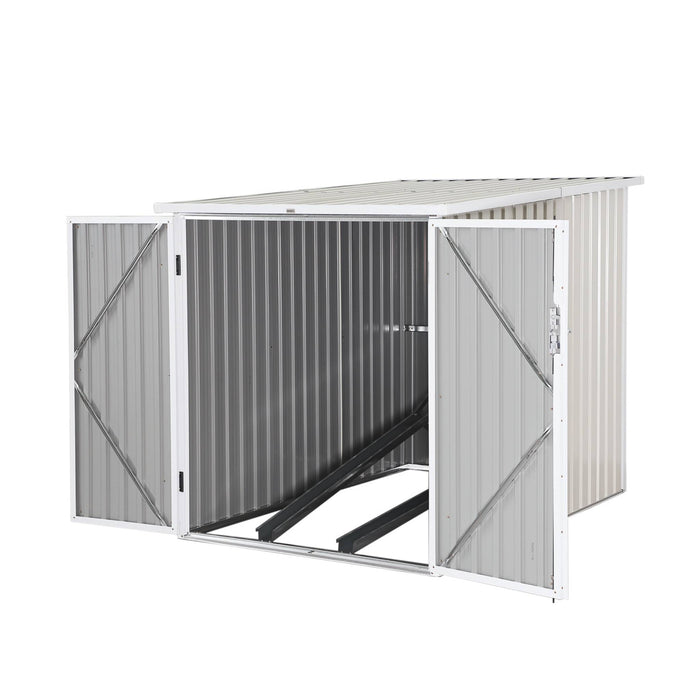 Riparo biciclette in acciaio zincato con kit di ancoraggio - 2