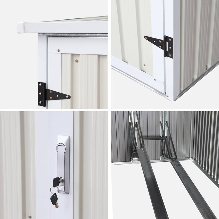 Riparo biciclette in acciaio zincato con kit di ancoraggio - 2