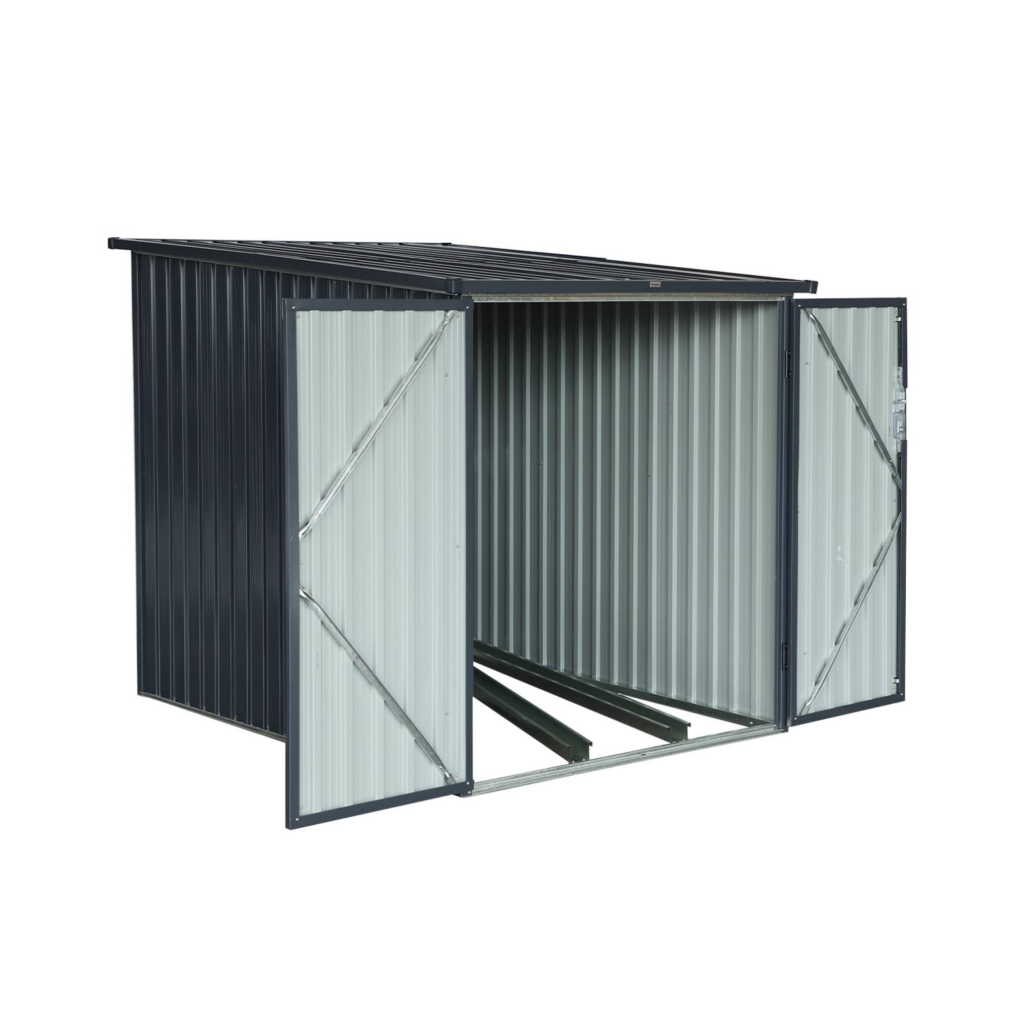 Riparo biciclette in acciaio zincato con kit di ancoraggio - 2