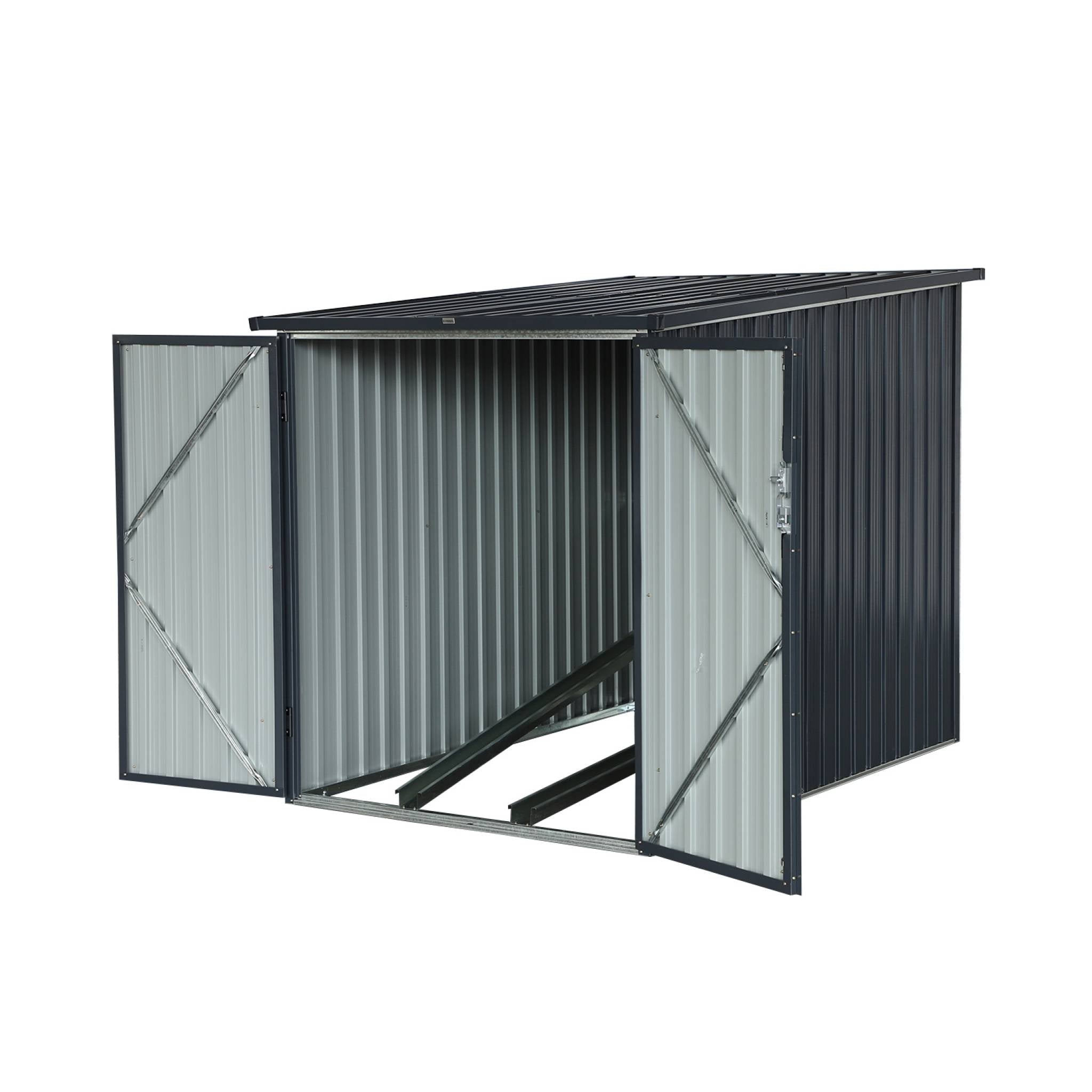 Riparo biciclette in acciaio zincato con kit di ancoraggio - 2