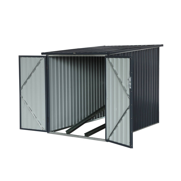 Riparo biciclette in acciaio zincato con kit di ancoraggio - 2