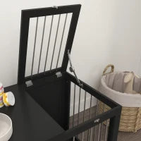 Gabbia per Cani Trasportino, 2 Porte Bloccabili, Griglie in Acciaio, 80 x 50 x 56,5 cm, Nero