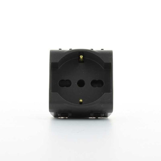 GW12204 Presa Chorus 2 Moduli Nero 2P+T 16A Bivalente P30-17