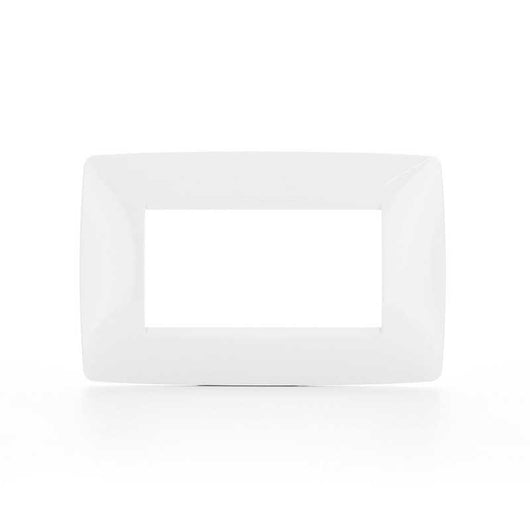 GW16104Tb Placca One 4 Moduli Bianco Latte