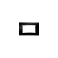 GW16204Tn Placca Lux in Tecnopolimero 4 Posti Nero Toner