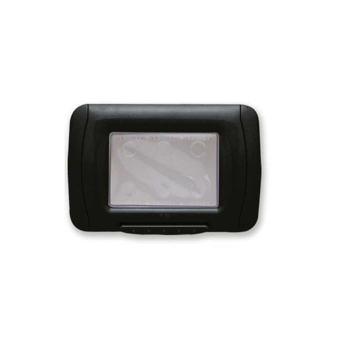 GW22452 Placca Stagna 3 Moduli Autoportante Nero Toner System