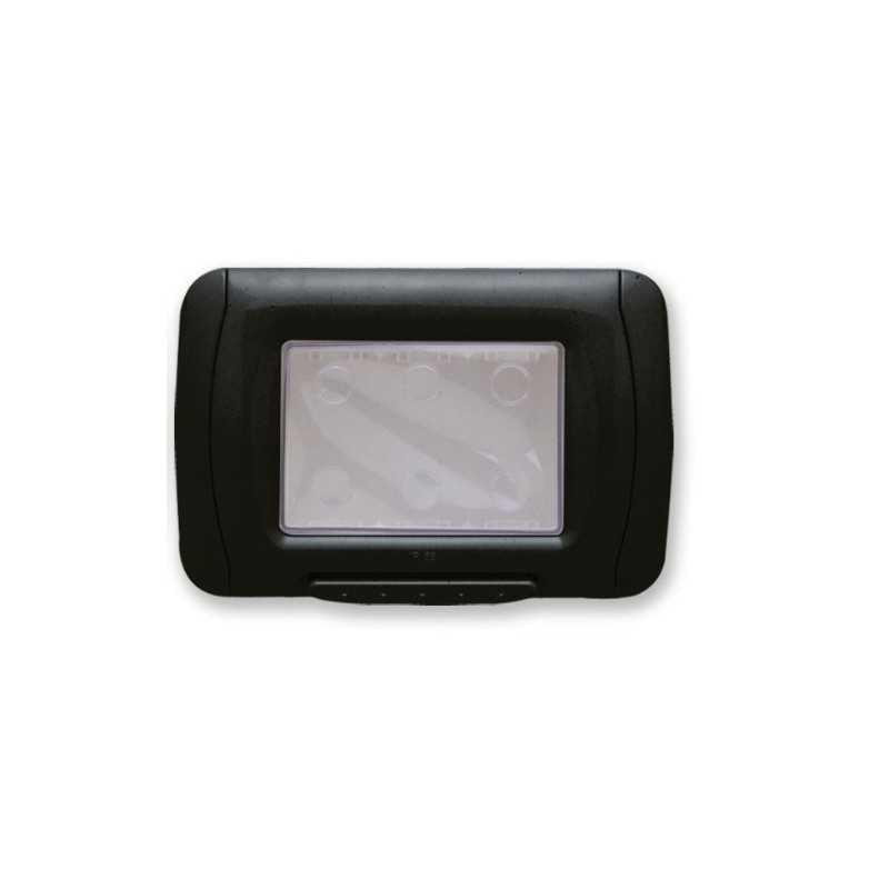 GW22452 Placca Stagna 3 Moduli Autoportante Nero Toner System