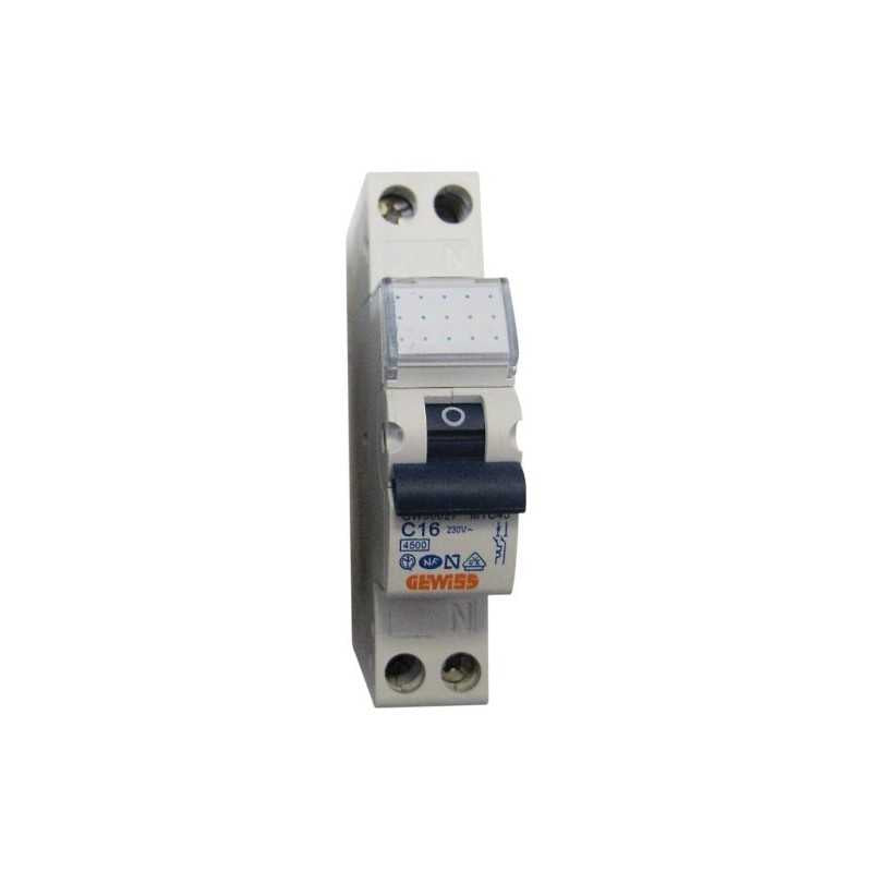 GW90027 Interruttore Magnetotermico 1P+N C16 4,5Ka