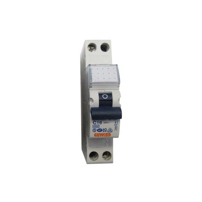 GW90027 Interruttore Magnetotermico 1P+N C16 4,5Ka