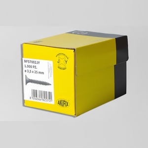 Viti autofilettanti doppia punta per cartongesso top quality Ø 3,5x25 mm 1000 pz