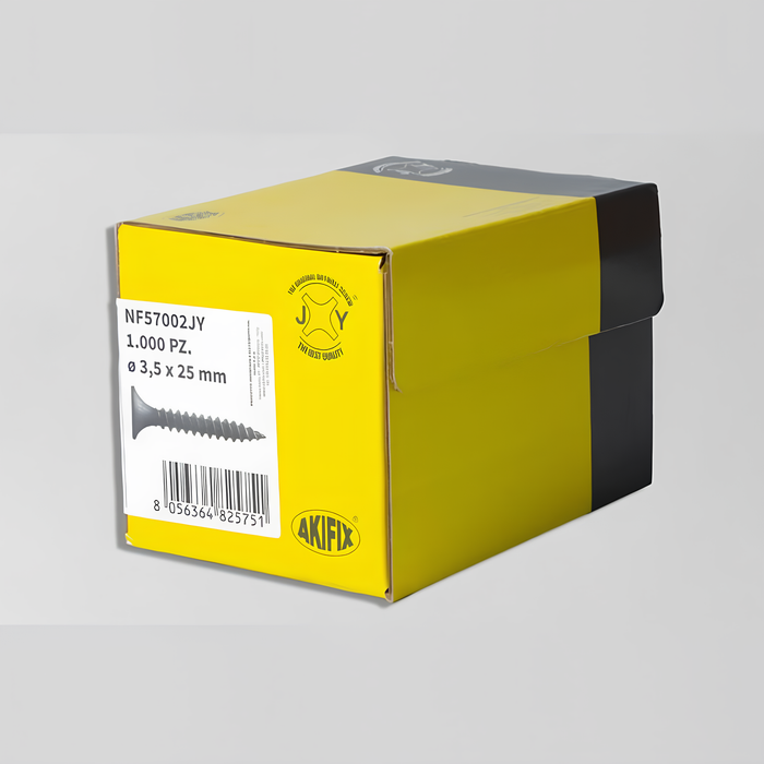 Viti autofilettanti doppia punta per cartongesso top quality Ø 3,5x25 mm 1000 pz