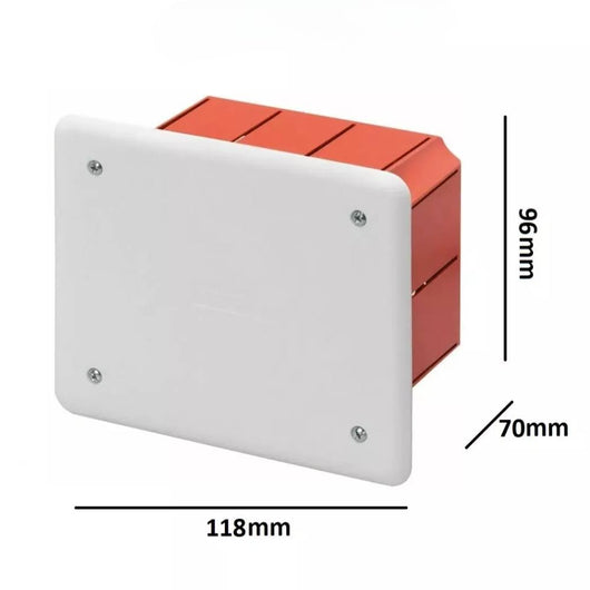 Gewiss cassette da incasso serie 48 in tecnopolimero con coperchio bianco *** dimensioni 118 x 96 x 70 millimetri , c...