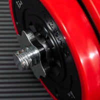 Set Manubri Palestra con Pesi da 40kg rivestiti in Gomma, in Metallo e Sabbia di Ferro, 45x26x26 cm, Rossa