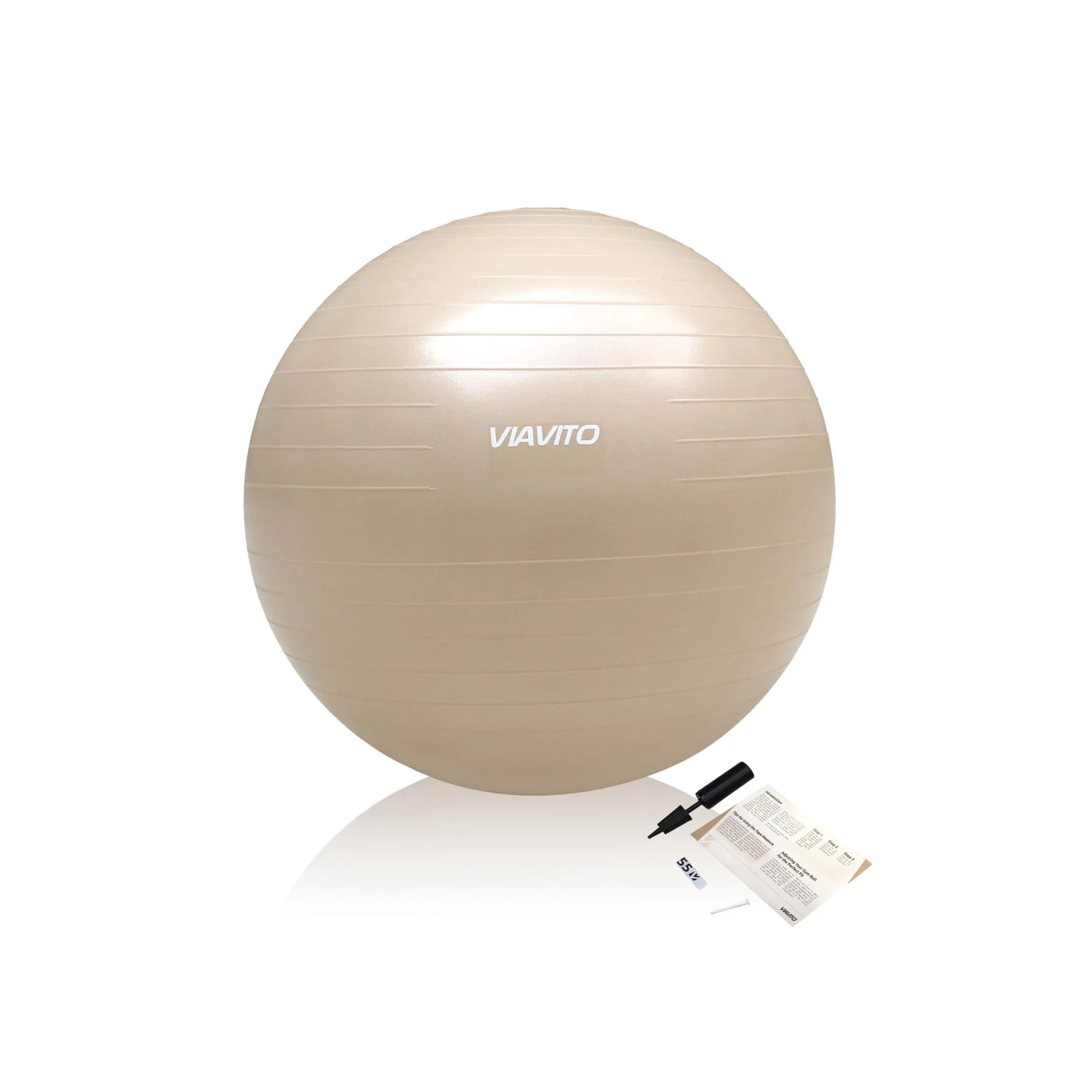 Gym Ball Studio anti-burst 55 cm - Beige - Viavito