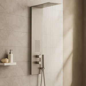 Colonna doccia 3 funzioni acciaio inox bocchetta idro lombare 20x50x110 cm *** finitura- spazzolato, confezione 1