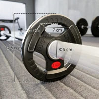 Set di Dischi Pesi 2x2.5 kg con Foro da 5 cm e 3 Impugnature, Acciaio con Rivestimento in Plastica, Nero