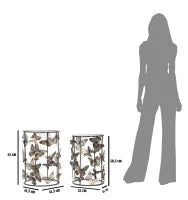 Tavolinetti Farfalle Coppia Cm 41,3X55-35X50,3