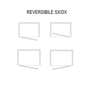 Porta doccia battente swing per nicchia cristallo temprato *** misure 97-100xh195 cm stampato, confezione 1