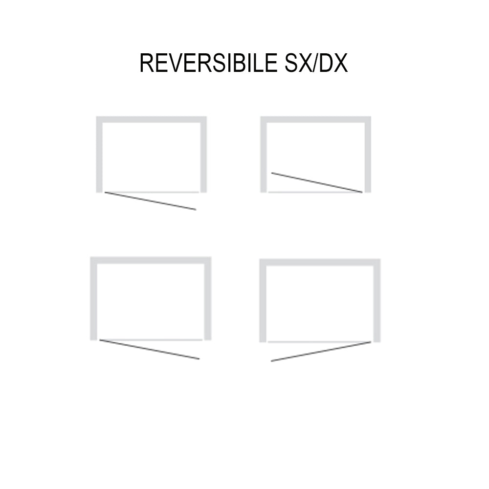 Porta doccia battente swing per nicchia cristallo temprato *** misure 77-80xh195 cm trasparente, confezione 1