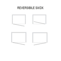 Porta doccia battente swing per nicchia cristallo temprato *** misure 77-80xh195 cm trasparente, confezione 1