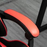 Sedia Gamer, Sedia da Ufficio con Poggiatesta Ergonomico, Altezza Regolabile, Schienale Reclinabile fino a 135°, Nero