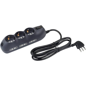 Bticino 3699gb multipresa slot9 con 6 prese bipasso 10/16a grigio