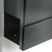 Cassetta Postale in Acciaio Zincato con Portagiornali e 2 Chiavi di Sicurezza, 37x10.5x37 cm, Grigio