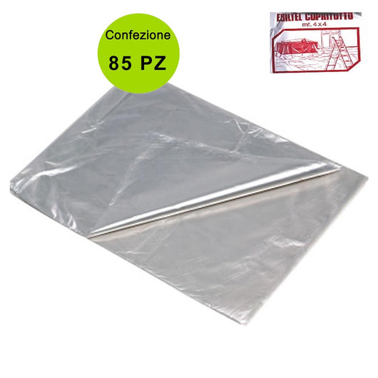 Telo copritutto pittori in polietilene mq 16 metri 4x4 1Â° scelta confezione 85 pz