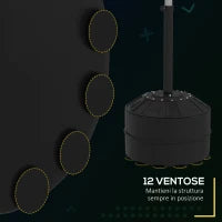 Punching Ball con Barra Girevole per Adulti e Altezza Regolabile 1.6-2m, Nero