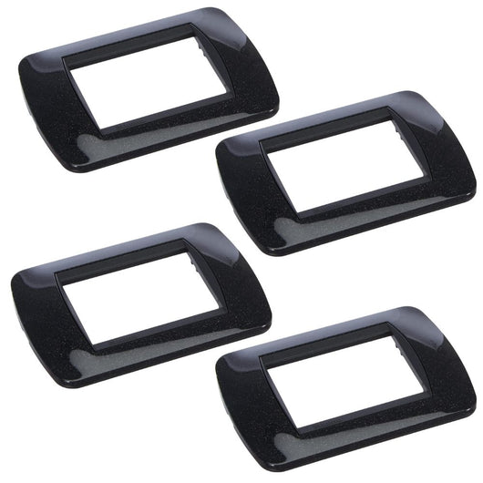 Placca 4 pezzi living light international 3 posti tecnopolimero l4803 *** colore acciaio scuro, confezione 1