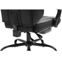 Sedia Gaming Ergonomica Ufficio Sedia da Scrivania, Sedia Girevole Regolabile in Altezza, Cuscino Lombare Regolabile con Poggiapiedi, 62x52x128 cm, Nero