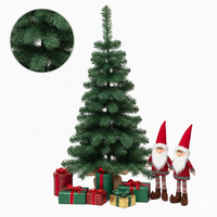 Minipino alberello di natale in pvc per spazi piccoli h 90 cm