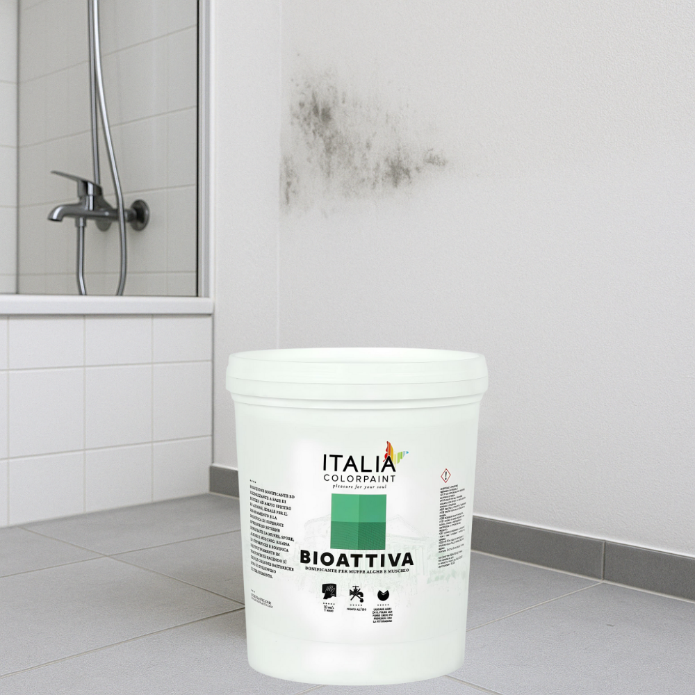 Risanamento pareti sanificante bonificante muffa spore alghe muschi bioattiva *** formato 5 lt, confezione 1
