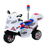 Moto Elettrica per Bambini da 3-5 Anni Motorino Elettrico Giocattolo 3 Ruote con Musica, Velocità 3KM/h, Luci 112×51×72.5cm