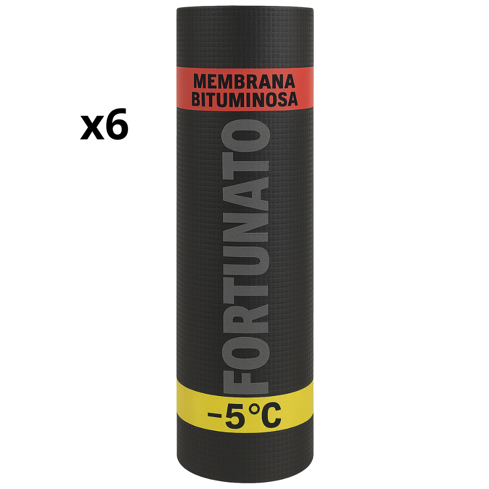 Membrana bituminosa impermeabilizzante casasciutta 4 kg/mq -5°c 6 rotoli 1x10 m
