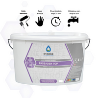 Pittura fassaden top quarzo elastomerico fibrato anticavillature idrorepellente *** formato 5 lt, confezione 1
