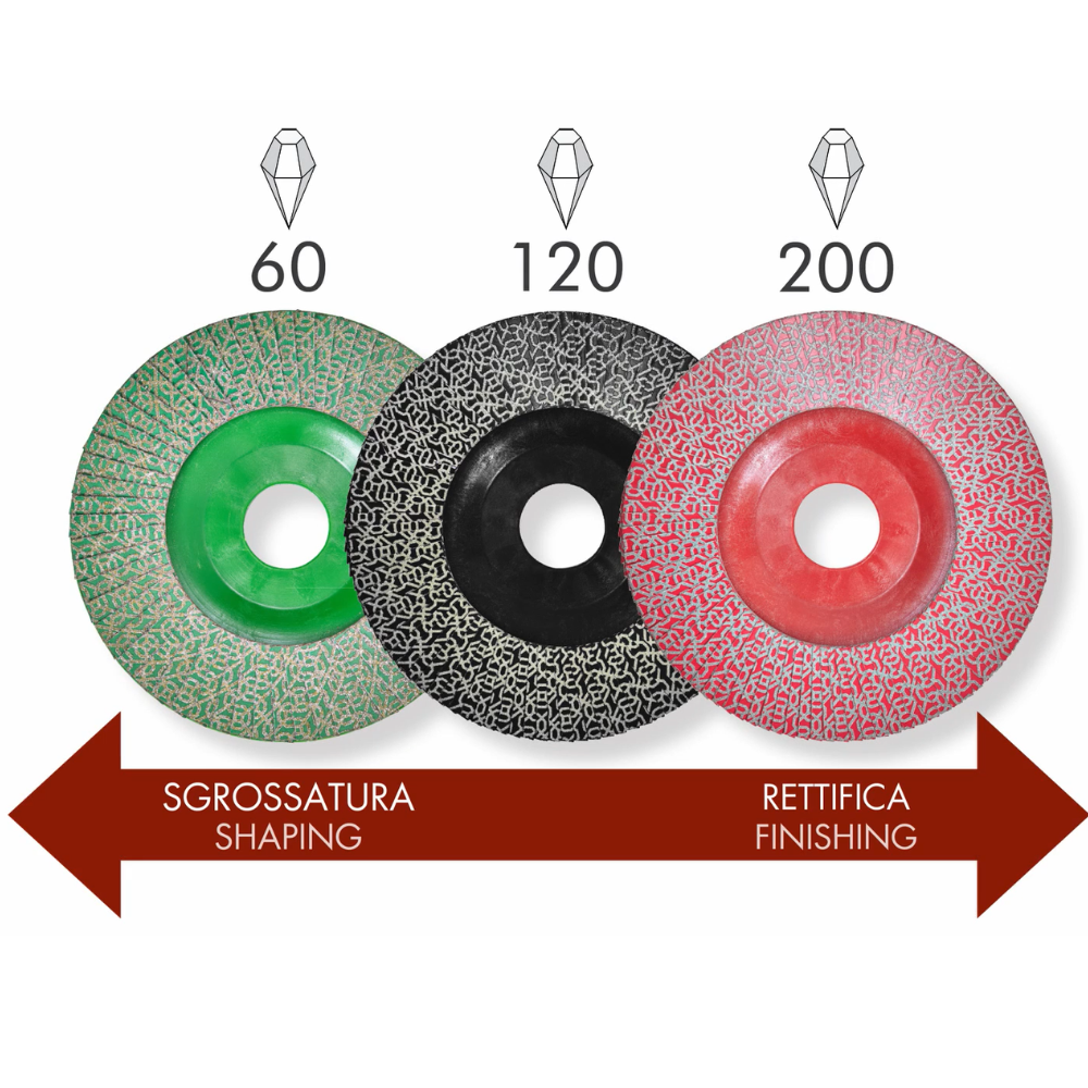 Disco diamantato lamellare diametro 115mm sgrossatura bordi piastrelle *** formato grana 60gr., confezione 1