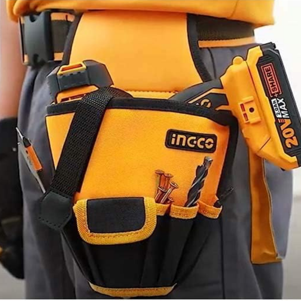 Fodero porta attrezzi avvitatore trapano utensili 6 tasche cintura inclusa